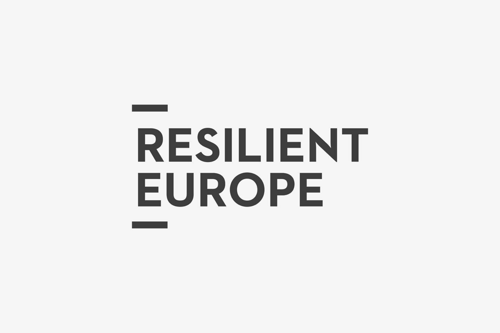 Resilient Europe Schriftzug Logokonzept.